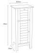 Έπιπλο MDF/Βελανιδιά με 1 Συρτάρι και 1 Ντουλάπι με Ράφι στο Εσωτερικό 36,5x30x83cm Λευκό MRShome DS-2226000
