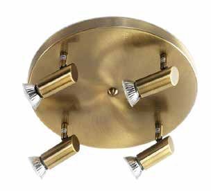 InLight Επιτοίχιο σποτ από μέταλλο σε οξυντέ απόχρωση 4XGU10 D:30cm 9075-4Φ-Οξυντέ