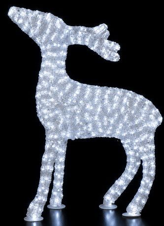 850Led 3D Φωτιζόμενο Ακρυλικό Ελάφι Με Μετασχηματιστή Ip44,65 x 100(Η)cm Lianos L200-009W-1