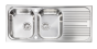 Sanitec Νεροχύτης Ανοξείδωτος 116×50 10647 Atlantic Σατινέ 10647-dexes