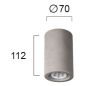 Σποτ D:70*112 Gu10 Concrete Phenix Viokef 4160201