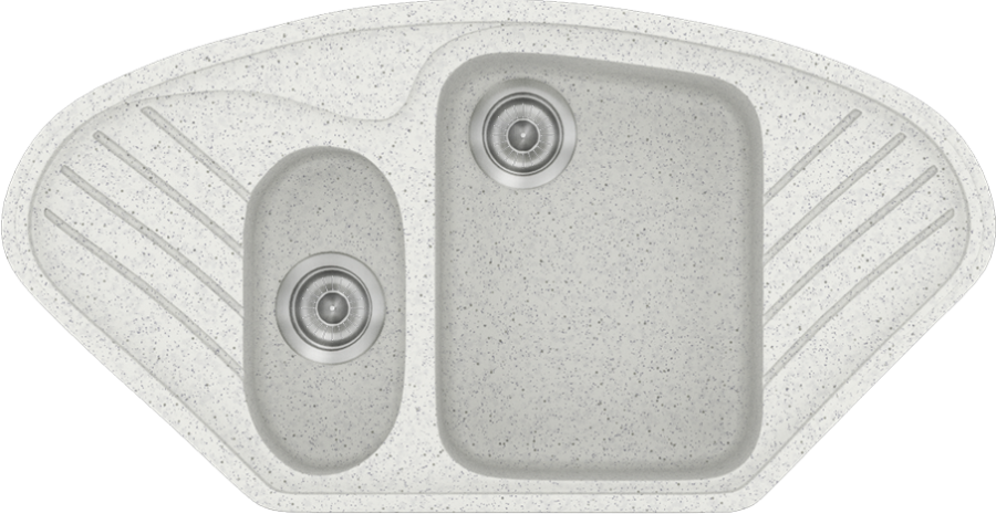 Sanitec Νεροχύτης 302 Classic 96×51 302-01-Granite-White