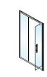 Πόρτα Ντουζιέρας  Μ127-131 Υ195 εκ.Mirror Finish 1 Σταθερό-1 Ανοιγόμενο, 6 χιλ.Clean Glass,Ύψος 195 εκ.Devon Primus Plus Pivot Infill PIR130C-100
