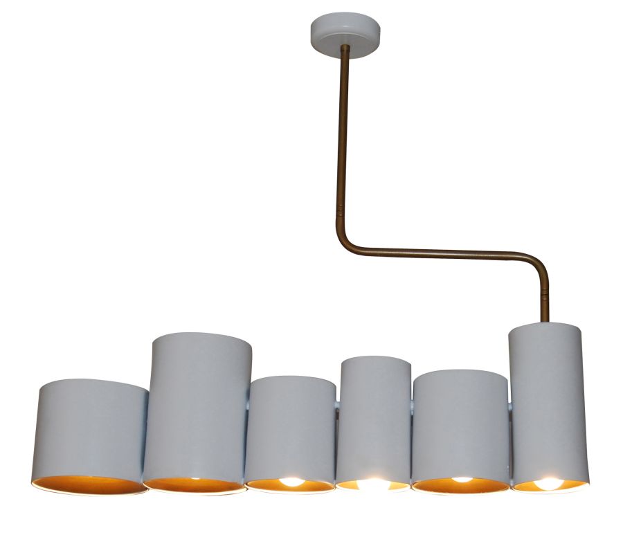 HL-3567-6P BRODY WHITE & OLD BRONZE PENDANT HOMELIGHTING 77-3988