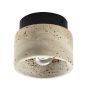InLight Πλαφονιέρα οροφής γκρι από travertine marble 1XE27 D:12cm 42046