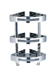 Θήκη -Ραφιέρα Τριπλή Γωνιακή Υ60x22,6cm Χρωμέ Stainless Steel 304 Domistyle 270113