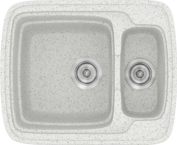 Sanitec Νεροχύτης 314 Classic 60×51 314-01-Granite-White