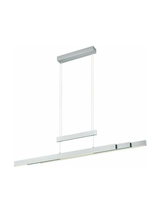 Φωτιστικό Κρεμαστό Ράγα L95xH150cm Led Smd 45w 5300lm 2700-5000K Νίκελ Ματ Trio Trajan 375310507