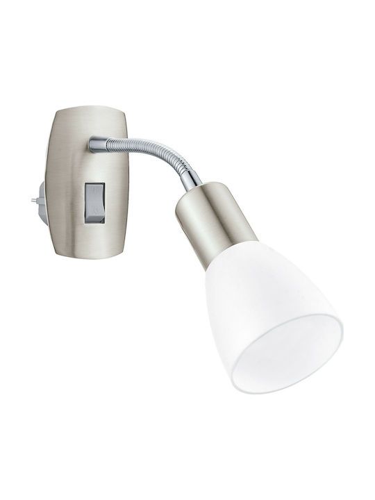 Eglo Dakar Μονό Σποτ με Ντουί E14 σε Ασημί Χρώμα 92935