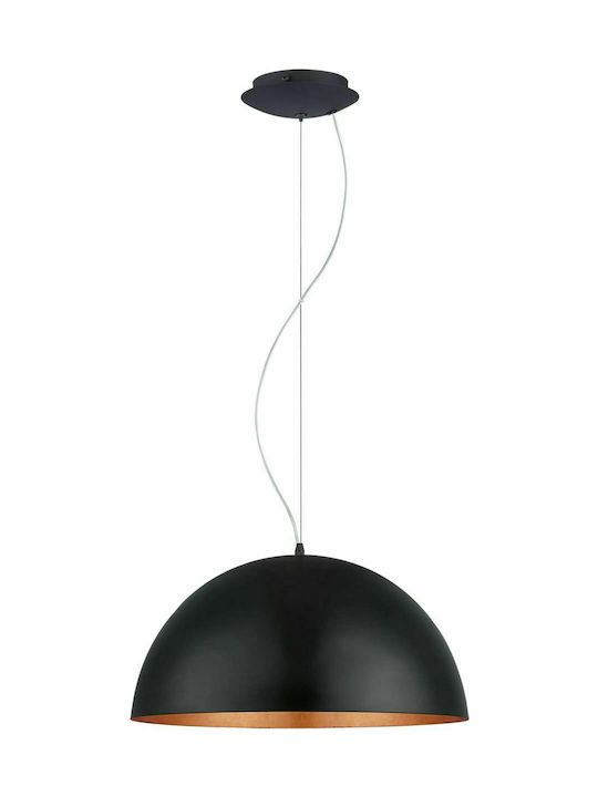 Eglo Gaetano Μοντέρνο Κρεμαστό Φωτιστικό Μονόφωτο Καμπάνα με Ντουί E27 σε Μαύρο Χρώμα 94938