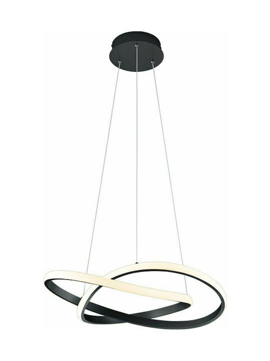 Φωτιστικό Κρεμαστό Ø60xH150m 27,5w Led 3150lm 4000K Μέταλλο Black Matt Trio Lighting RL Course R32051432