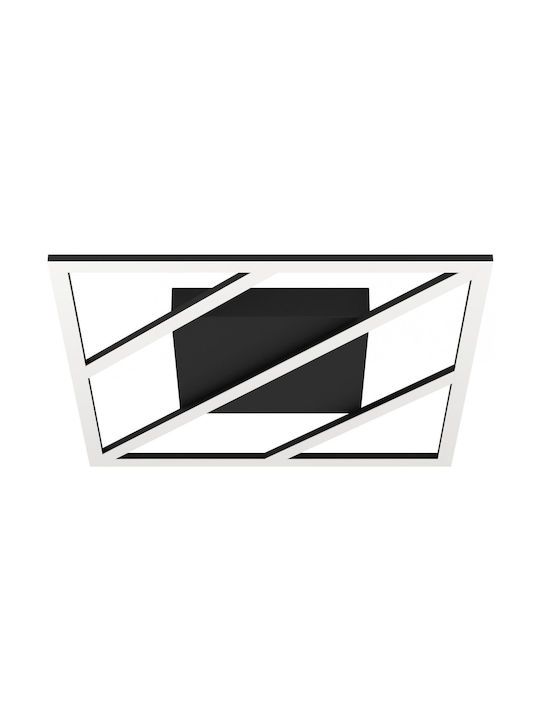 Πλαφονιέρα Οροφής Μαύρη 42x42xH5,5cm LED 3000-6500K 3000lm Ρυθμιζόμενη Τηλεχειριστήριο Eglo Ulisano 900596