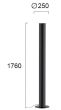 Φωτιστικό Δαπέδου 1xE27 PAR30  D100xH1760mm Black Tube Viokef 39003700