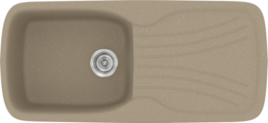 Sanitec Νεροχύτης 308 Classic 97×51 308-42-Granite-Taupe