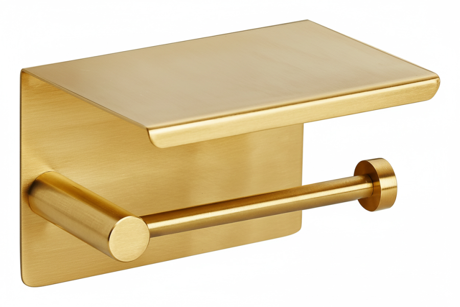 Χαρτοθήκη ανοικτή Χρυσό Ματ Bronze Art Inox304 5230-G1