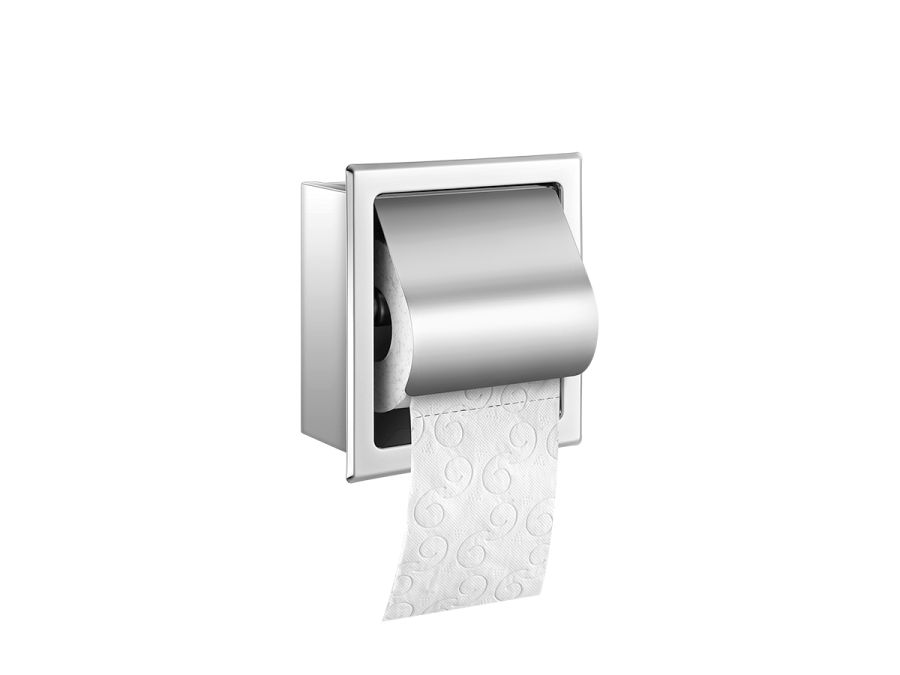 Χαρτοθήκη Εντοιχιζόμενη με Καπάκι W15xD7xH16 cm Inox Aisi 304 Sanco Toilet Roll Holders Pro 0850-A90