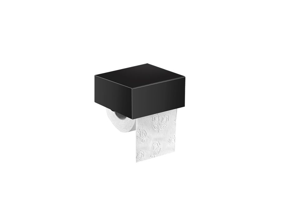 Χαρτοθήκη με Καπάκι W13xD11xH6 cm Ορείχαλκος Black Mat Sanco Toilet Roll Holders Pro 0854-M116