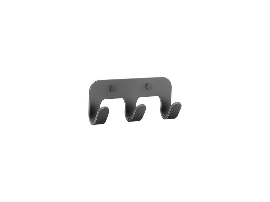 Άγκιστρο Τριπλό Επίτοιχο W16xD4,5xH7 cm Sanco Avaton Antracite Grained 120128-M118