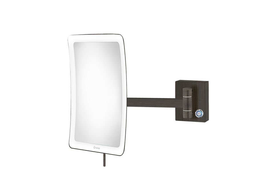 Επιτοίχιος Μεγεθυντικός Καθρέπτης x3 Led 5watt 220-240V IP44 Sanco Led Cosmetic Mirrors Dark Bronze Matt MRLED-305-DM25