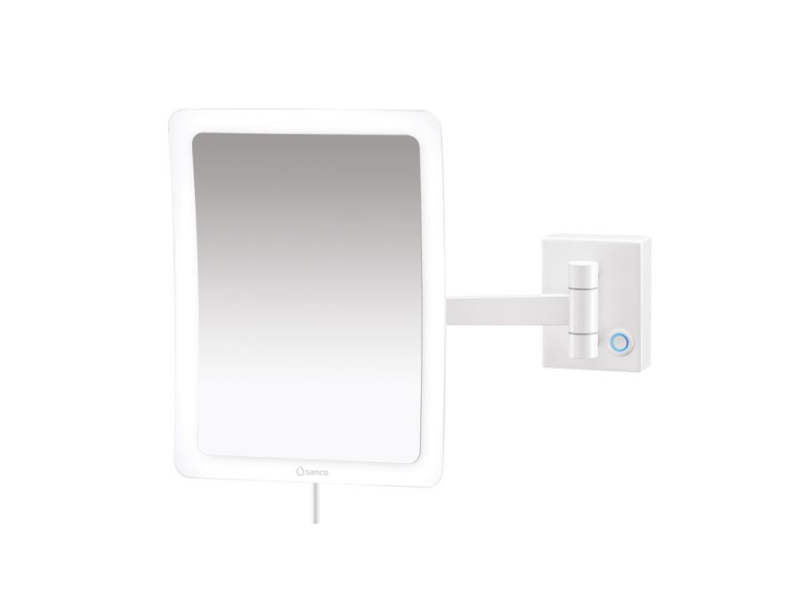 Επιτοίχιος Μεγεθυντικός Καθρέπτης x3 Led 5 watt 220-240V White Mat Sanco Led Cosmetic Mirrors MRLED-305-M101