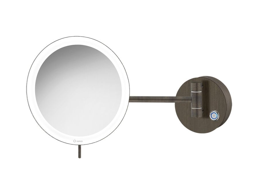 Καθρέπτης Μεγεθυντικός Ø20cm IP44 5w Led 12V  Μεγένθυση x3 Sanco Dark Bronze Mat MRLED-705-DM25
