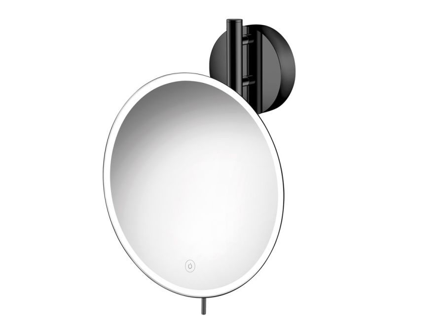 Καθρέπτης Μεγεθυντικός Led 5w IP44 Επιτοίχιος Ø25 εκ. Μεγέθυνση x5 Gun Metal Sanco Mirrors MRLED-764-A23