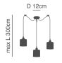 SE21-BR-10-BL3-SH3 MAGNUM BRONZE Brown Shade Pendant+ HOMELIGHTING 77-8741