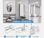 SE-NK-40 MULAN WALL LAMP NICKEL 40CM 3CCT 8W WITH MEMORY IP44 Δ2 HOMELIGHTING 77-50563
