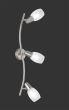 Σποτ Ράγα Τρίφωτη 3xE14 σε Ασημί Χρώμα Trio Lighting Colmar R80023007
