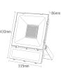 LED FLOOD LIGHT IP66 150W 3000K 230V 13800Lm 1pcs/cart ACA LINUS15030