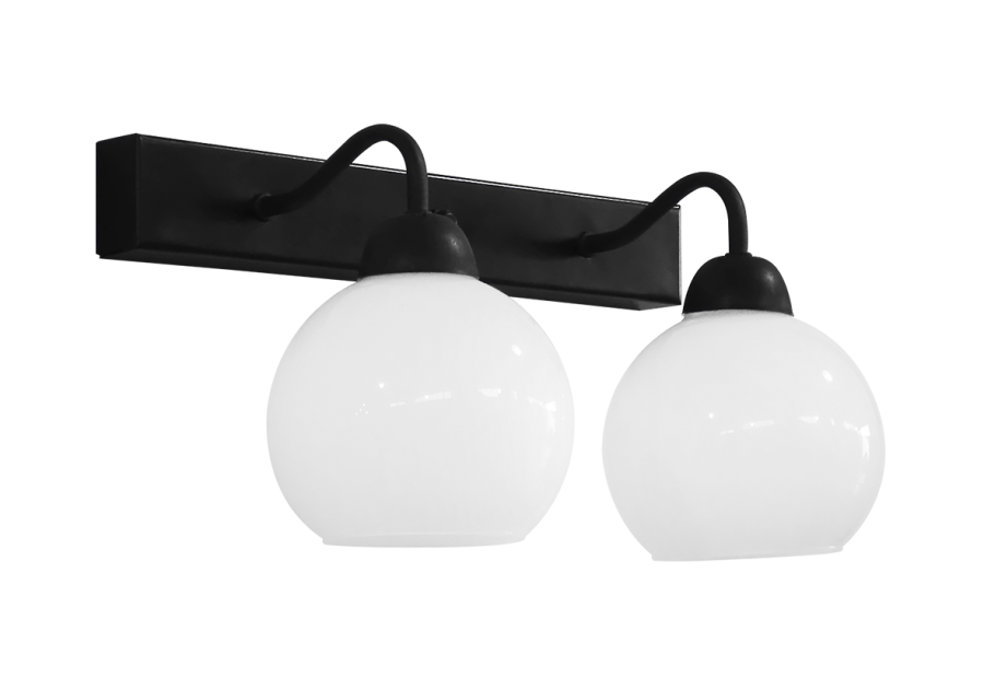 Φωτιστικό ράγα 2φωτη  AS-14ΑΡ 2/L RAGA BL-WH ΑΠΛΙΚΑ ΜΕΤ-ΓΥΑΛΙ Heronia 31-1203