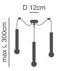 SE21-BL-5-BL3 ADEPT TUBE BLACK Black Pendant+ HOMELIGHTING 77-8670