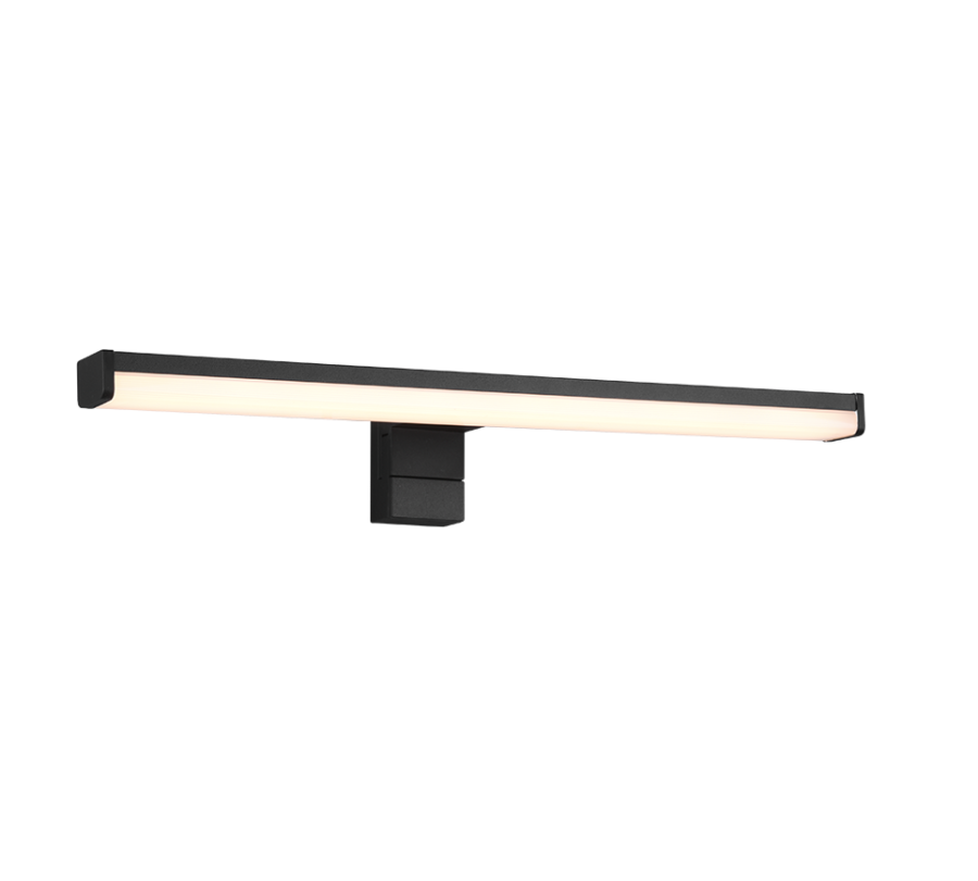 Φωτιστικό Μπάνιου Επίτοιχο IP44 L40cm LED 7,4w 3000K 900lm Black Mat Trio Lighting  Lino 284114032