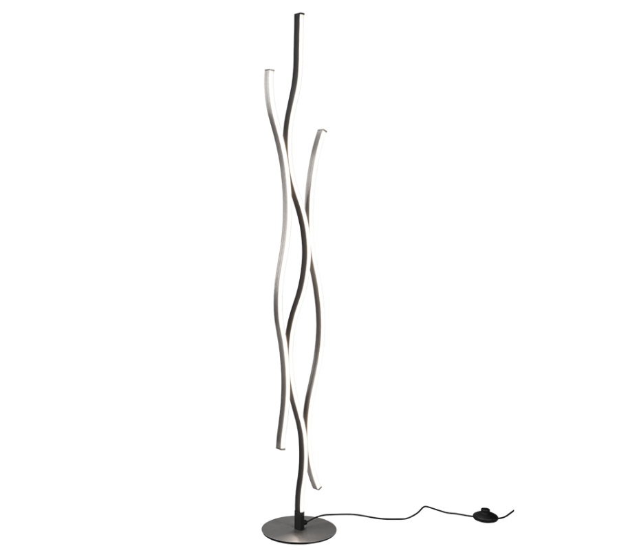 Φωτιστικό Δαπέδου Brushed Aluminium 20xH138cm Led 28w 2300+3000+4000K 3250lm Trio Lighting Blaze 441210305