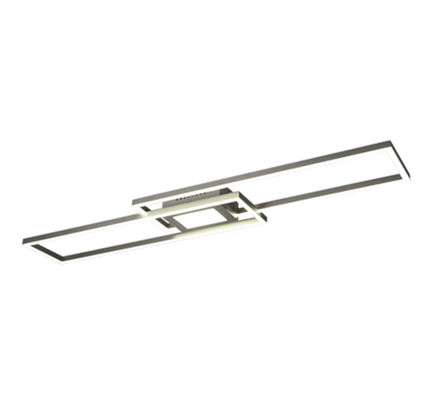 Πλαφονιέρα Οροφής Νίκελ Ματ 110xH7cm LED 37w 2700-6500K 4300lm Trio Lighting Ganado 670710507
