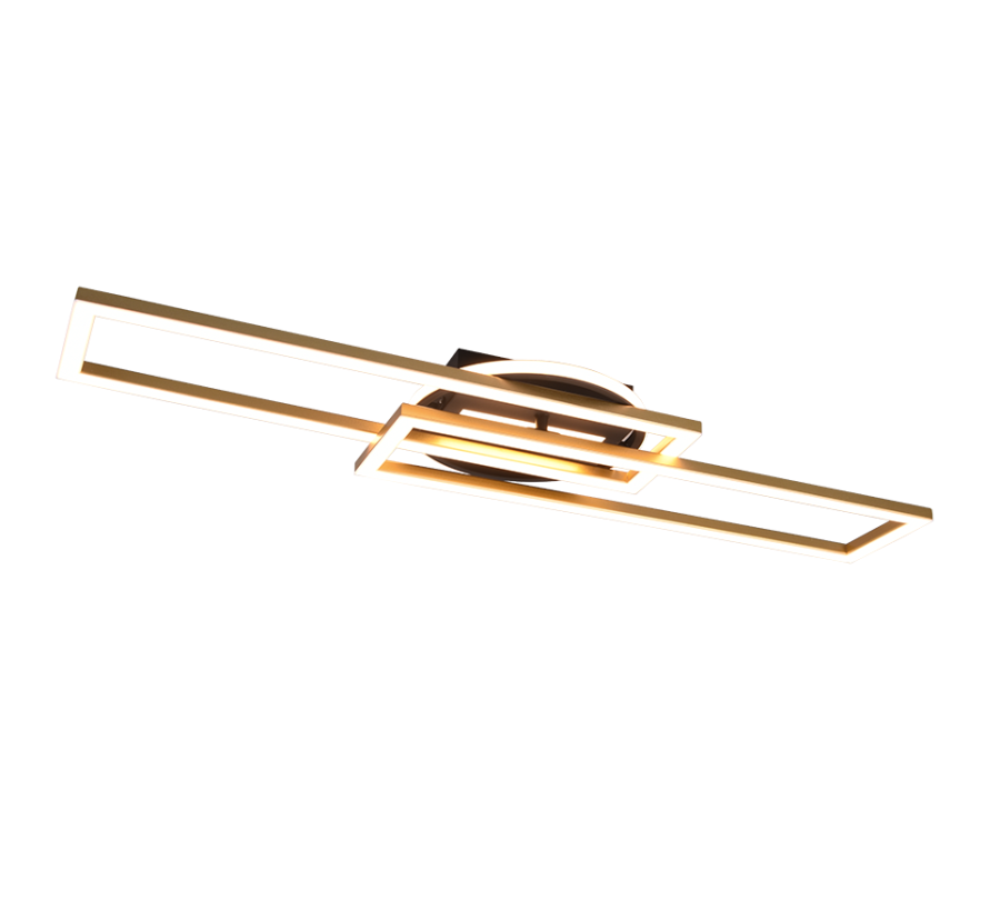 Πλαφονιέρα Οροφής Μεταλλική Brass Matt 90cm LED 30w 2700-6000K 4500lm Remote Control Trio Lighting Twister R67183108