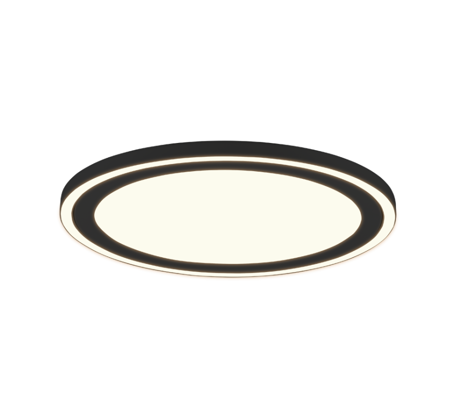 Πλαφονιέρα Οροφής Μοντέρνα Πλαστική 44cm LED 20w 3000K 3100lm Μαύρο Trio Lighting Carus R67224332