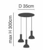 SE21-NM-4-3NM-MS3 ADEPT TUBE Nickel Matt Pendant Black Metal Shade+ HOMELIGHTING 77-8467