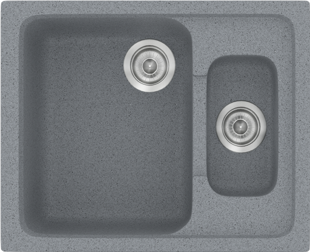 Sanitec Νεροχύτης 330 Classic 62×51 330-17-Metallic-Silver