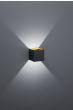 Φωτιστικό Τοίχου Μοντέρνο 10x10cm LED 4,3w 3000K 430lm Μαύρο Trio Lighting Louis 223310132