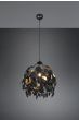 Κρεμαστό Φωτιστικό Μονόφωτο Μαύρο 38xH150cm 1xE27 Trio Lighting Leavy R10461932
