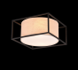 Φωτιστικό Οροφής Πλαφονιέρα Δίφωτη L30x30xH15,5cm 2xE27 Μαύρο Ματ-Υφασμάτινο Αμπαζούρ Lighting Ross 603100244