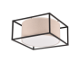 Φωτιστικό Οροφής Πλαφονιέρα Δίφωτη L30x30xH15,5cm 2xE27 Μαύρο Ματ-Υφασμάτινο Αμπαζούρ Lighting Ross 603100244
