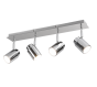 Σποτ IP44 Τετράφωτη Ράγα Χρωμέ 52xH9cm 4xGU10 Trio Lighting Angelo 880400406