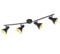 Σποτ Ράγα Τετράφωτη 4xE14 L84cm σε Μαύρο Χρώμα Trio Lighting Nina R80164002