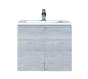 Έπιπλο Μπάνιου 70 εκ. με Νιπτήρα Χρώμα Anziano Grey  Sanitec Alba A 70