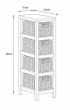 Συρταριέρα MDF με 4 Συρτάρια 17x24x65cm Μπεζ MRShome DS-1237000