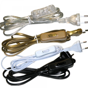 Διακοπτάκι Λευκό με Καλώδιο 1,40+60 mt & Φις Αρσενικό Enjoy 105401