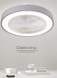 SE LED F50 MARCO GREY FAN 30W SMART WITH CONTROL 50X50X20cm 3000k-6500k 85-265V 2 years warrant HOMELIGHTING 77-50622