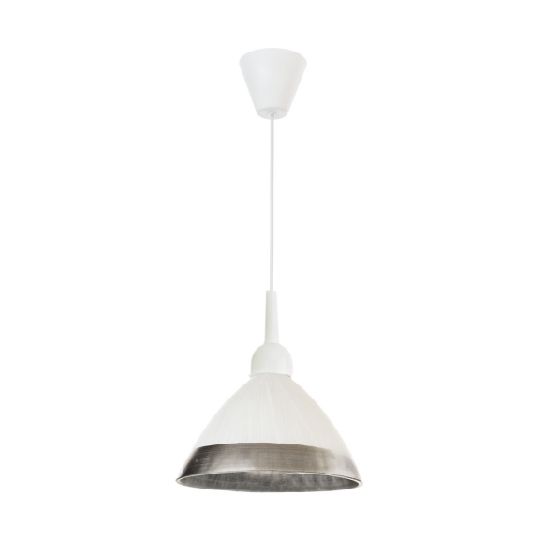 InLight Κρεμαστό φωτιστικό από ασημί γυαλί 1XE14 D:18cm 4409-Γ-Ασημί